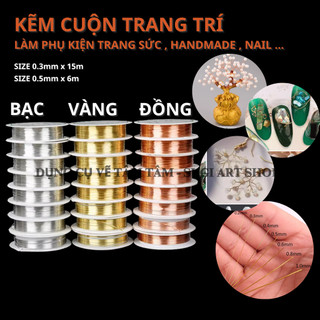 Cuộn kẽm trang trí mô hình, cây mô hình, cây diy -cuộn dây kẽm 0.3mm 0.5mm