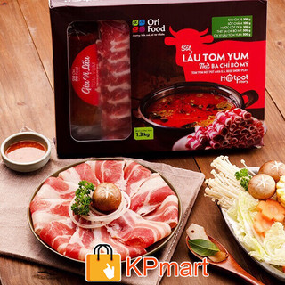 COMBO sốt lẩu Tomyum thịt ba chỉ bò Mỹ Hotpot Story OriFood set 1.3kg
