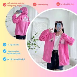 Áo khoác gió nữ 2 lớp siêu nhẹ k.a.r.l xuất dư