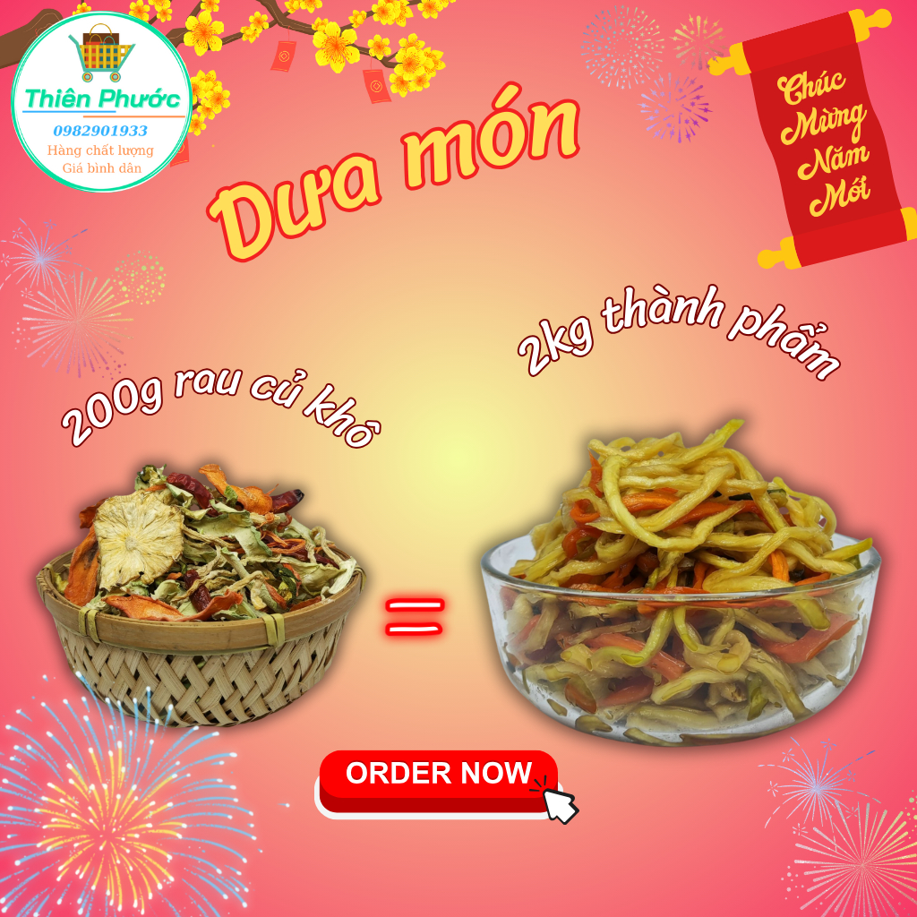 Dưa món khô 5 loại tự chọn 100g