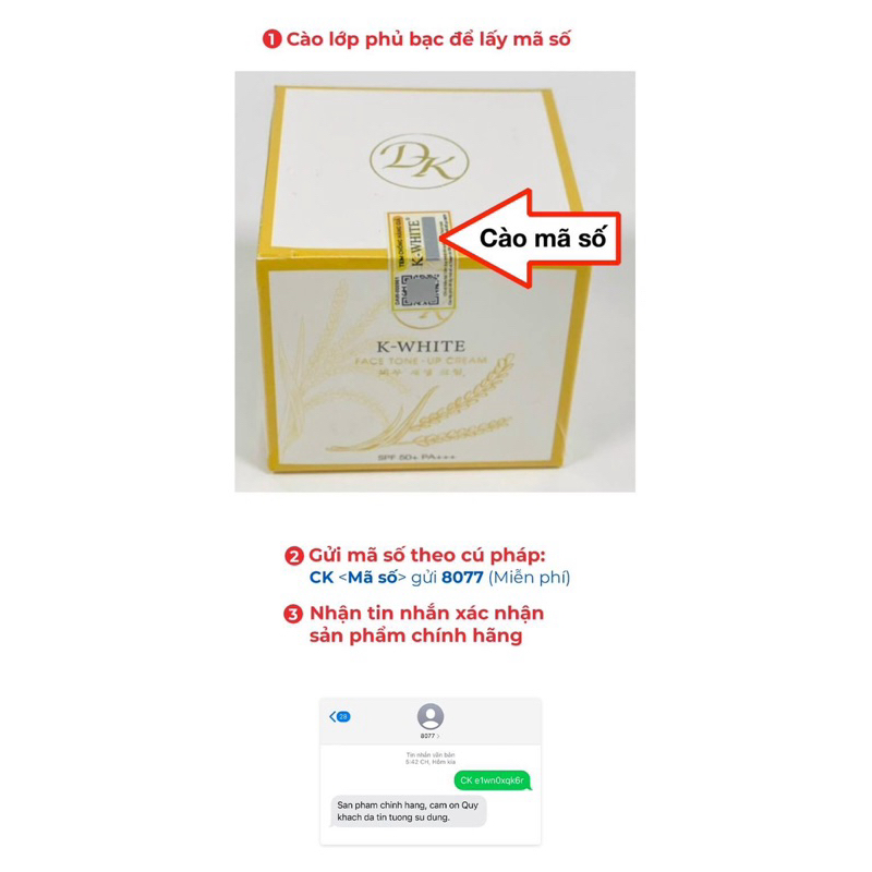 Kem Dưỡng Trắng Da dakami kwhite ban ngày