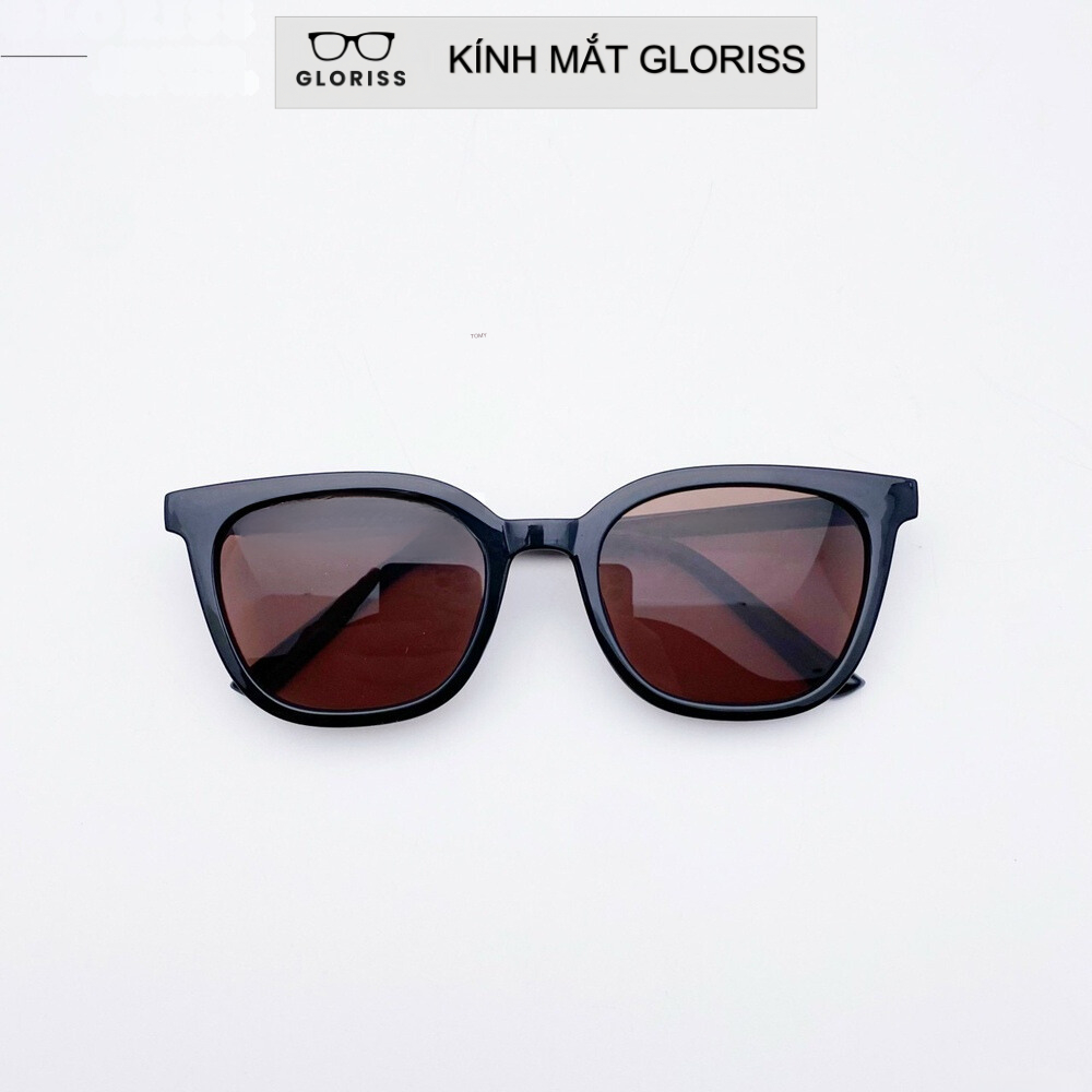 Mắt kính râm nam nữ thời trang GLORISS - Tommy chất liệu nhựa TR-90 có khắc chữ chống nắng, chống tia UV