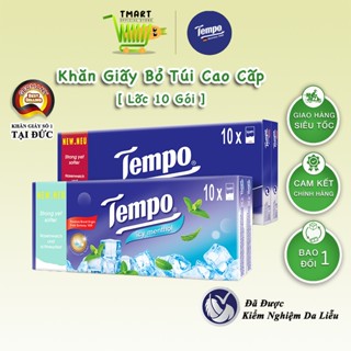 [LỐC 10 GÓI] Khăn giấy bỏ túi cao cấp Tempo Regular - 4 Lớp Bền Dai - Thương hiệu Đức - An Toàn Cho Da