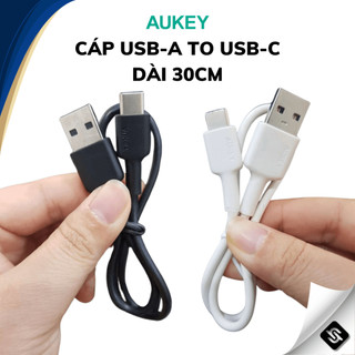 Cáp usb-a to usb-c aukey - dài 30cm, sạc nhanh, siêu bền