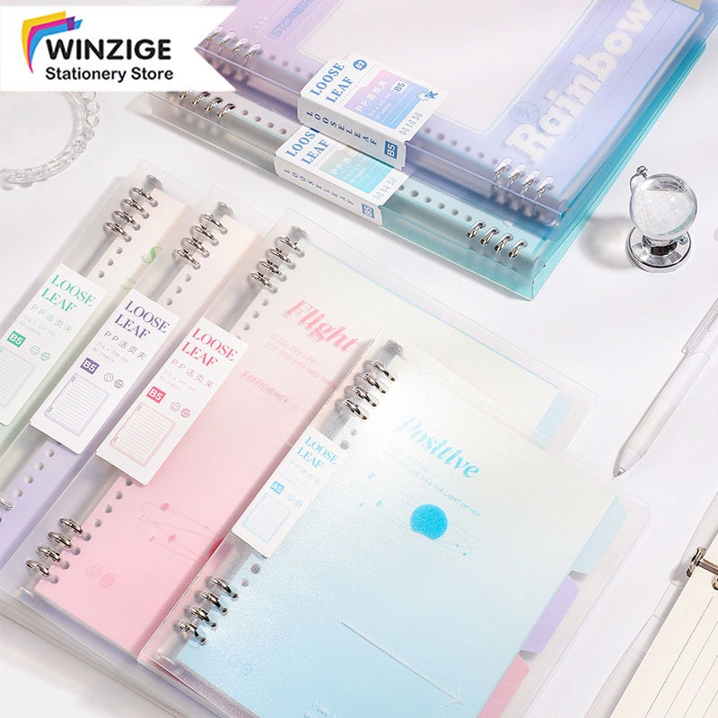 Winzige Sổ còng binder B5 26 chấu A5 20 chấu đã kèm ruột giấy làm sổ tay planner sổ klong sổ tay ghi chép