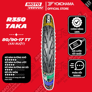 [MTVV] Vỏ lốp xe máy YOKOHAMA 80/90-17 TT R350 Taka Sau FU Wave (Lốp xài ruột)<END>