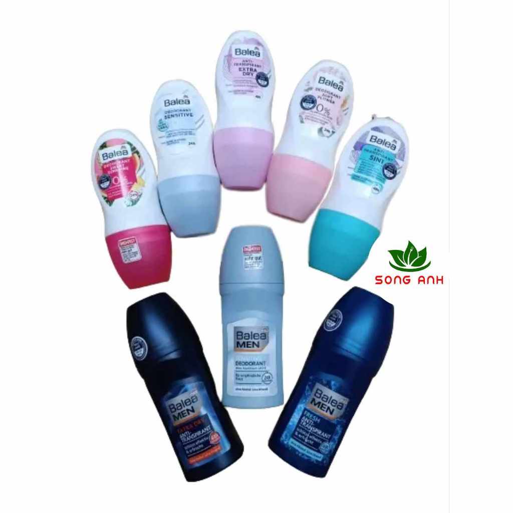 Lăn khử mùi Balea 50ml kháng khuẩn, khử mùi, khô thoáng, hàng nội địa Đức, thuần chay, 0% c.ồn và vi nhựa