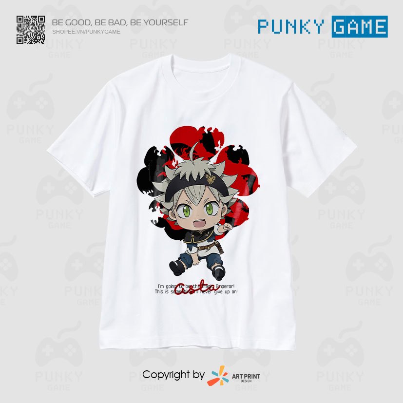 Áo thun Black Clover Asta Chibi ngắn tay