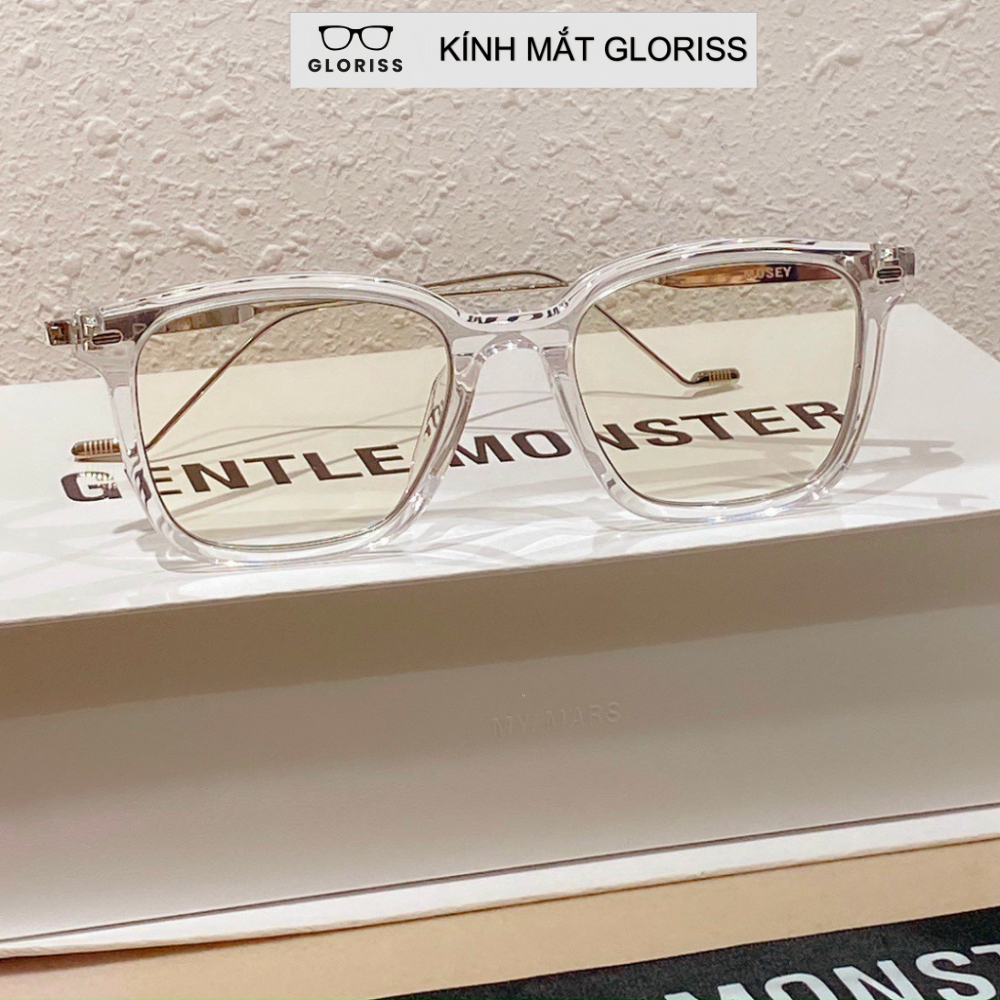 Gọng kính cận nam nữ thời trang GLORISS - MOSEY SIÊU CẤP TẶNG KÈM HỘP DA CÓ KHĂN VI SỢI