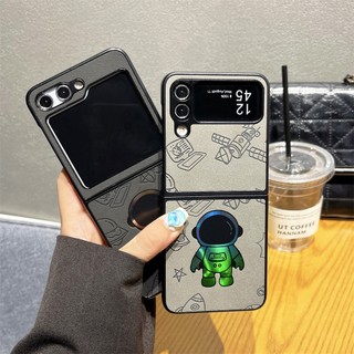 Ốp lưng da astronauts samsung galaxy z flip 5 / z flip 4 khắc laser - bum store galaxy case