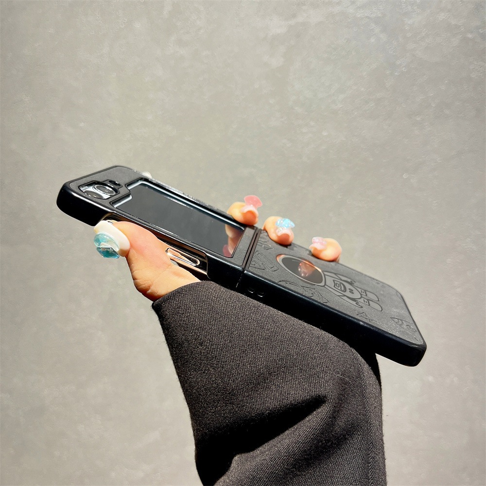 Ốp Lưng Da Astronauts Samsung Galaxy Z Flip 5 / Z Flip 4 Khắc Laser - BUM STORE GALAXY CASE