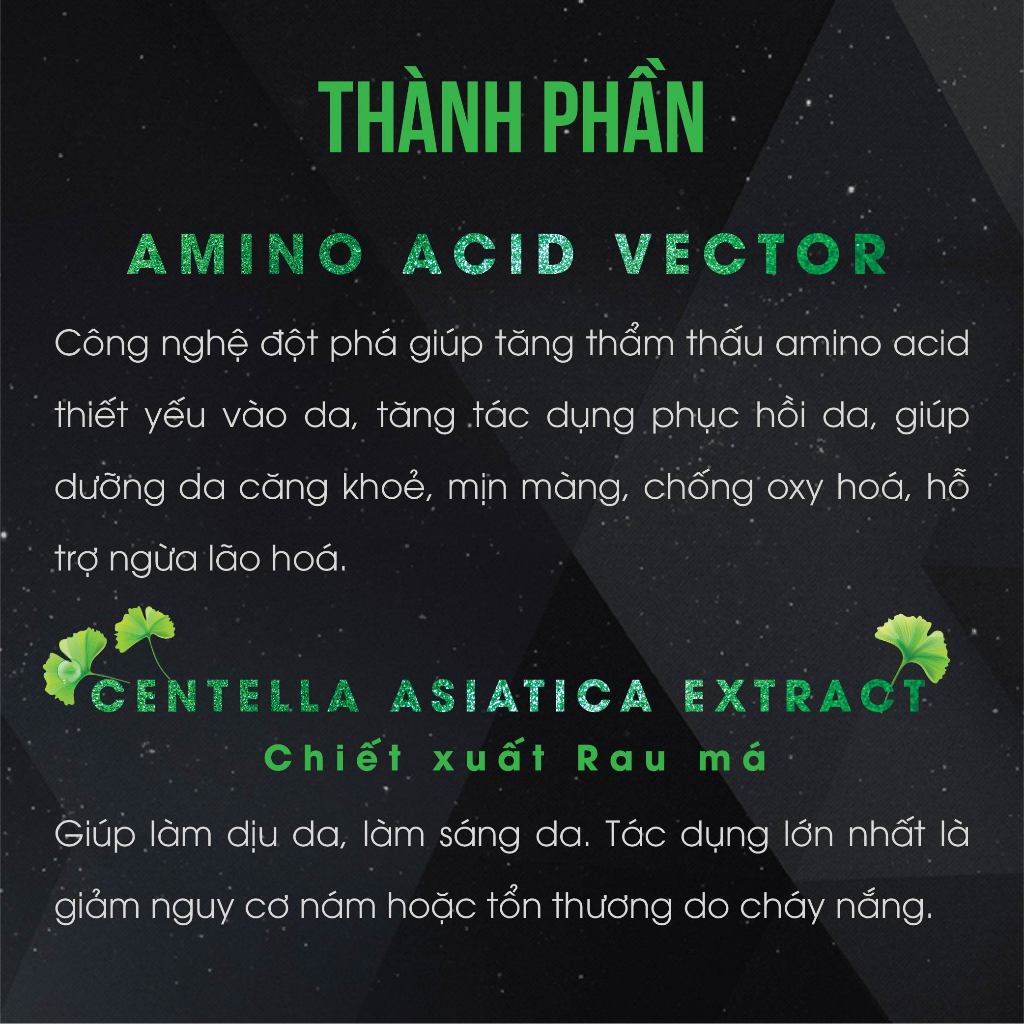 Combo Da Sáng Bảnh Bao Gồm Sữa Rửa Mặt và Gel Dưỡng Da Chống Nắng 4 in 1 Công Nghệ Amino Acid Vector | Tặng 1 Túi, 1 Hộp