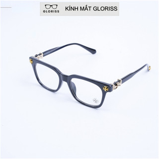Gọng kính cận nam nữ thời trang - gloriss ch tròng 0 độ thay mắt cận, viễn, loạn thoải mái