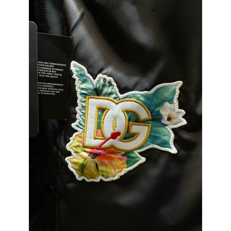 Áo Bomber - Docle Gabana - DG logo trần bông black Jacket thêu new2023