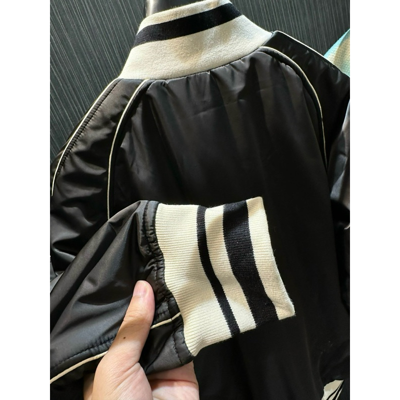 Áo Bomber - Docle Gabana - DG logo trần bông black Jacket thêu new2023