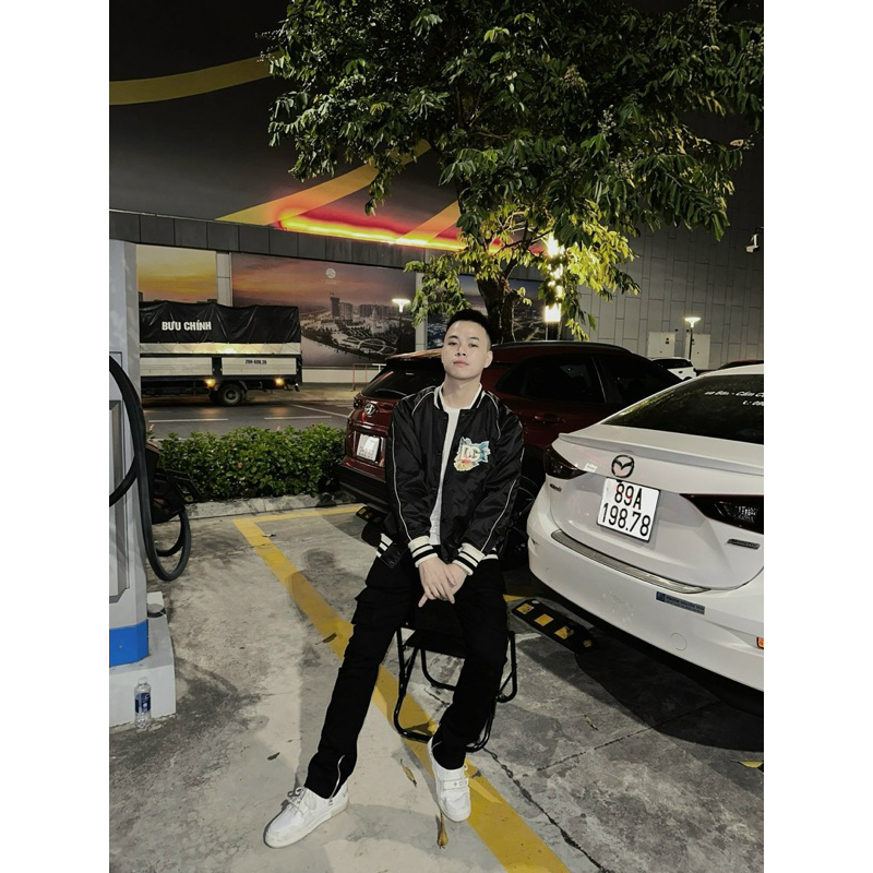 Áo Bomber - Docle Gabana - DG logo trần bông black Jacket thêu new2023