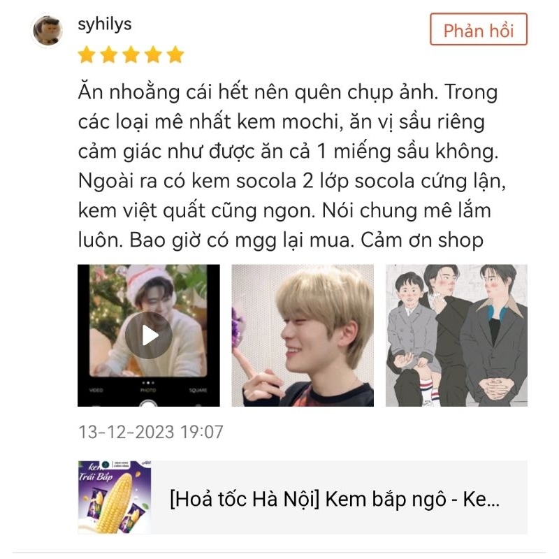 Kem bắp ngô - Kem Aice - Kem Hadilao - Date 2025