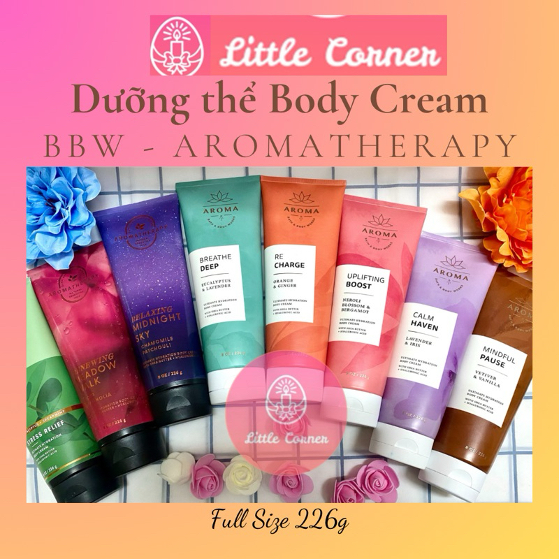 Kem Dưỡng thể Body Cream Aromatherapy BATH AND BODY WORKS BBW (226g)