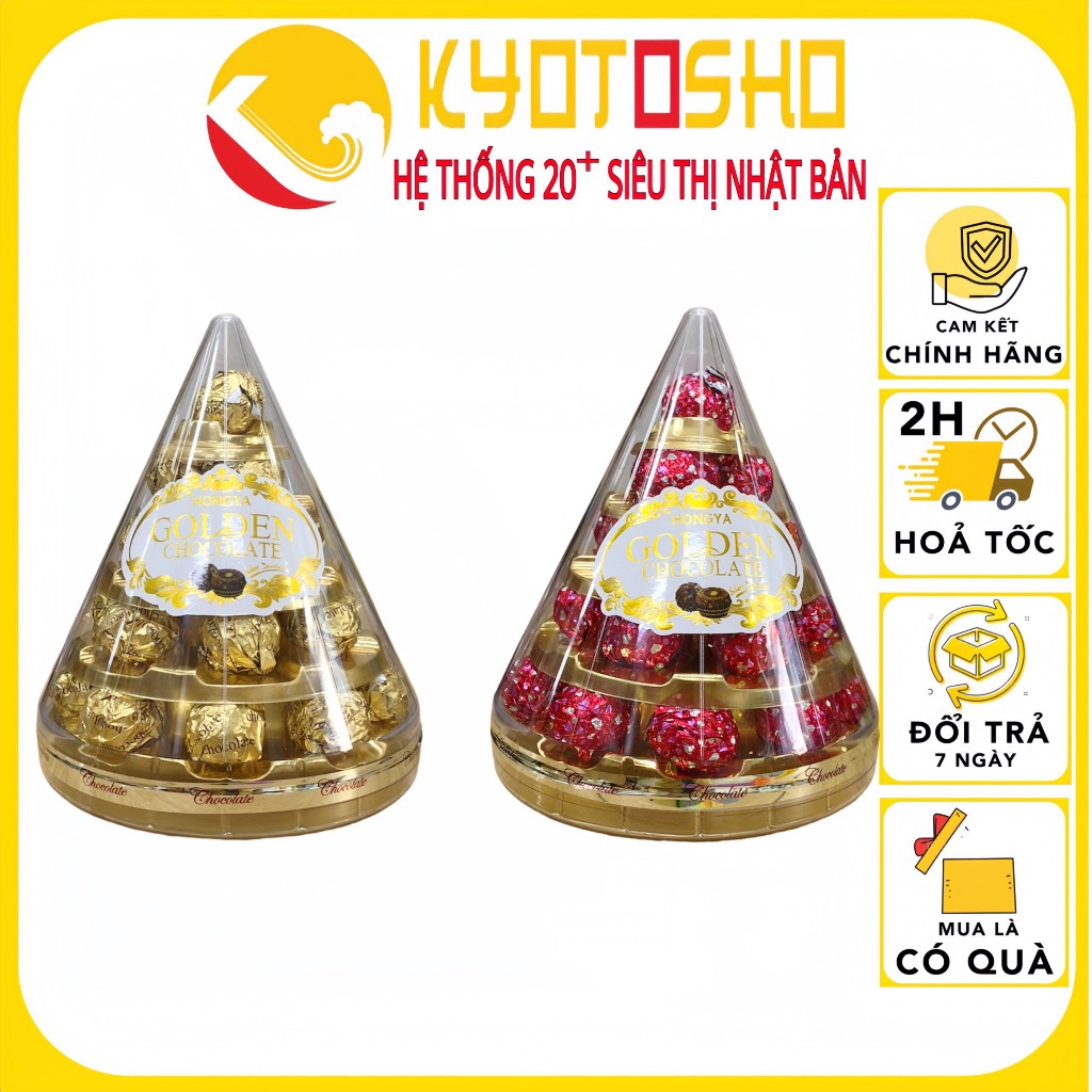 Kẹo Socola Hongya Golden hình nón, socola Hongya Golden Chocolate tháp
