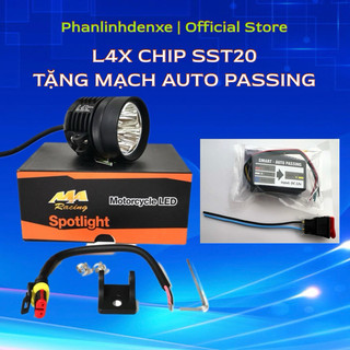 Đèn trợ sáng L4X chip SST20 Ma Racing kính tím cực sáng