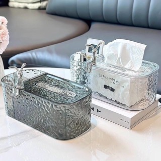 Hộp nhựa gợn sóng đựng giấy ăn để bàn - hộp đựng giấy ăn kèm để đồ trang trí phòng, decor nhà