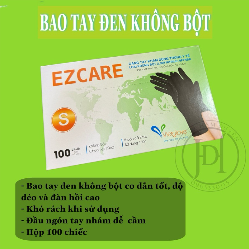 bao tay đen không bột