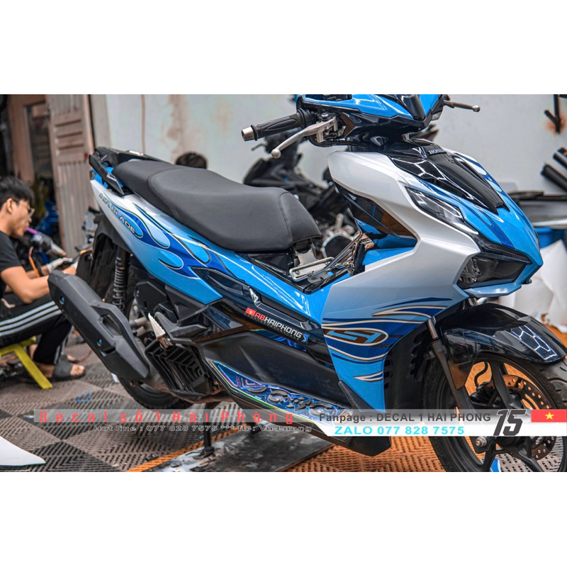 Tem lửa xe AB  Decal dán xe cao cấp chống nước, bền màu