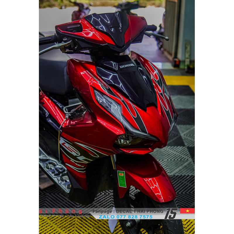 Tem lửa xe AB  Decal dán xe cao cấp chống nước, bền màu