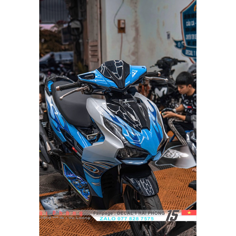 Tem lửa xe AB  Decal dán xe cao cấp chống nước, bền màu