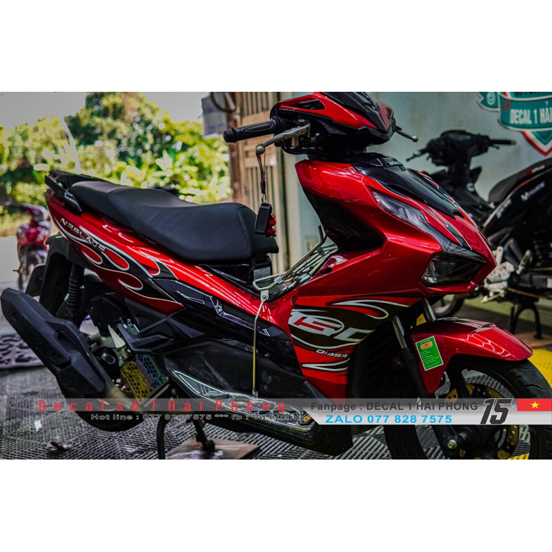 Tem lửa xe AB  Decal dán xe cao cấp chống nước, bền màu