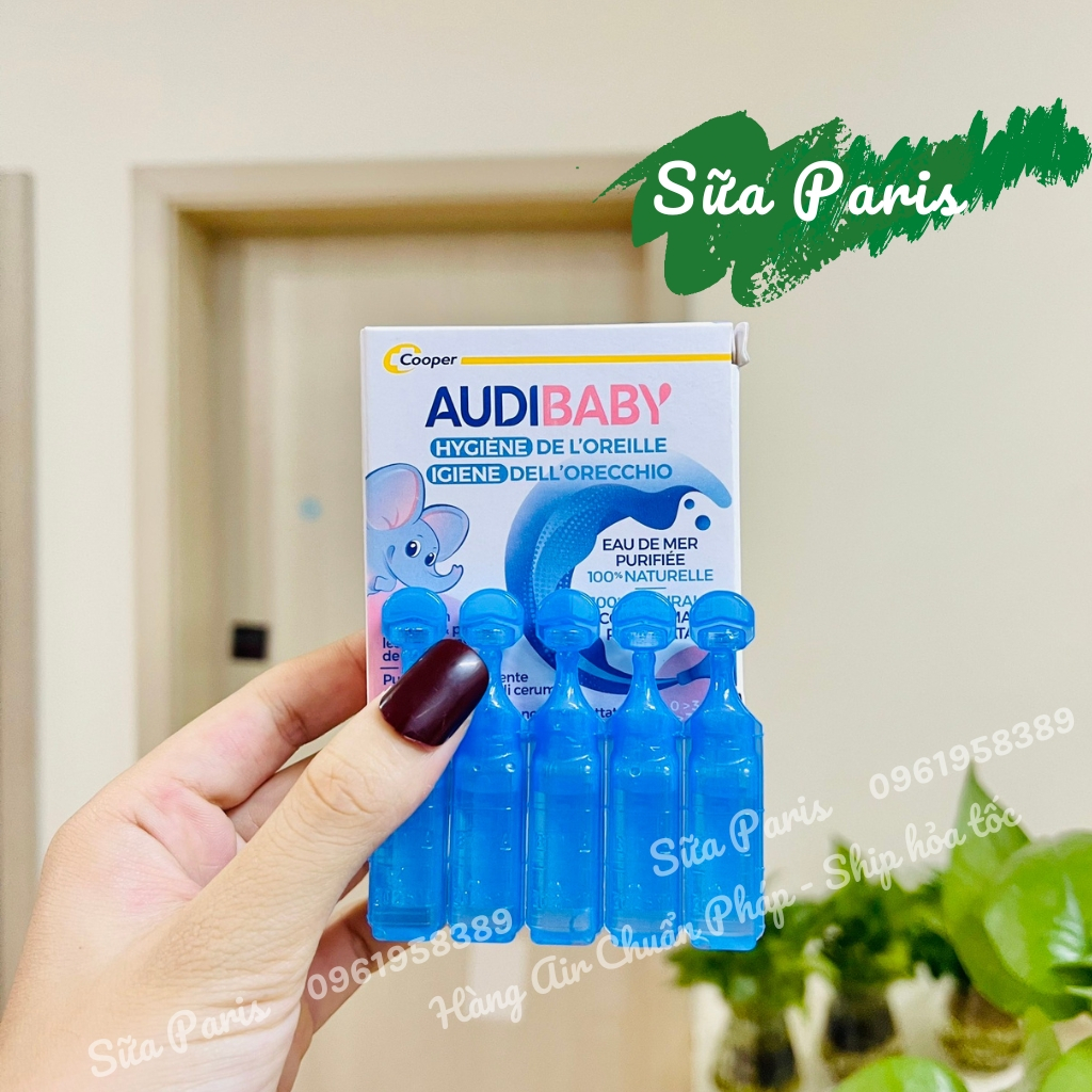 Tan ráy tai Audibaby của Pháp giúp làm sạch tai trẻ, dùng được cho bé từ sơ sinh, an toàn và tiện dụng _Sữa Paris Aderma