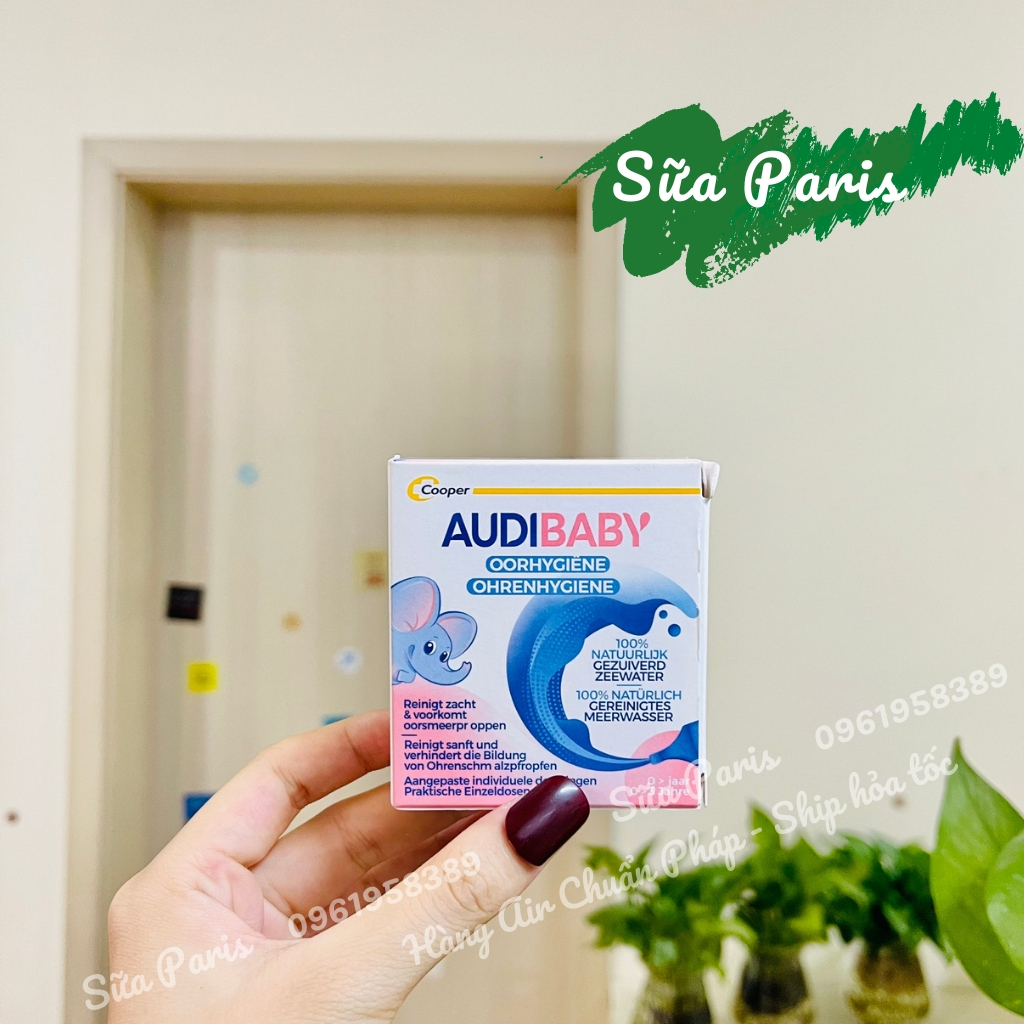 Tan ráy tai Audibaby của Pháp giúp làm sạch tai trẻ, dùng được cho bé từ sơ sinh, an toàn và tiện dụng _Sữa Paris Aderma