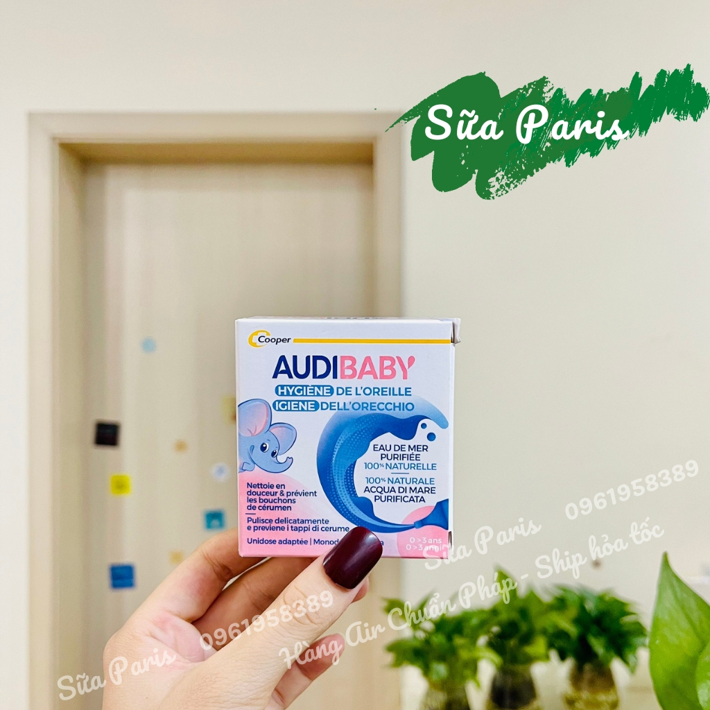 Tan ráy tai Audibaby của Pháp giúp làm sạch tai trẻ, dùng được cho bé từ sơ sinh, an toàn và tiện dụng _Sữa Paris Aderma