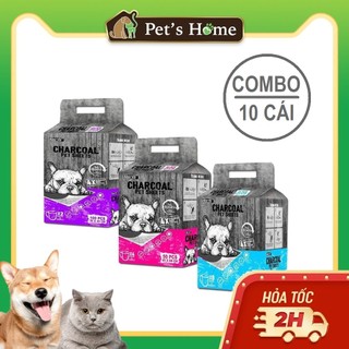 Combo 10 tấm tã lót than diệt khuẩn và siêu thấm hút cho chó mèo Absorb Charcoal Pet Sheets