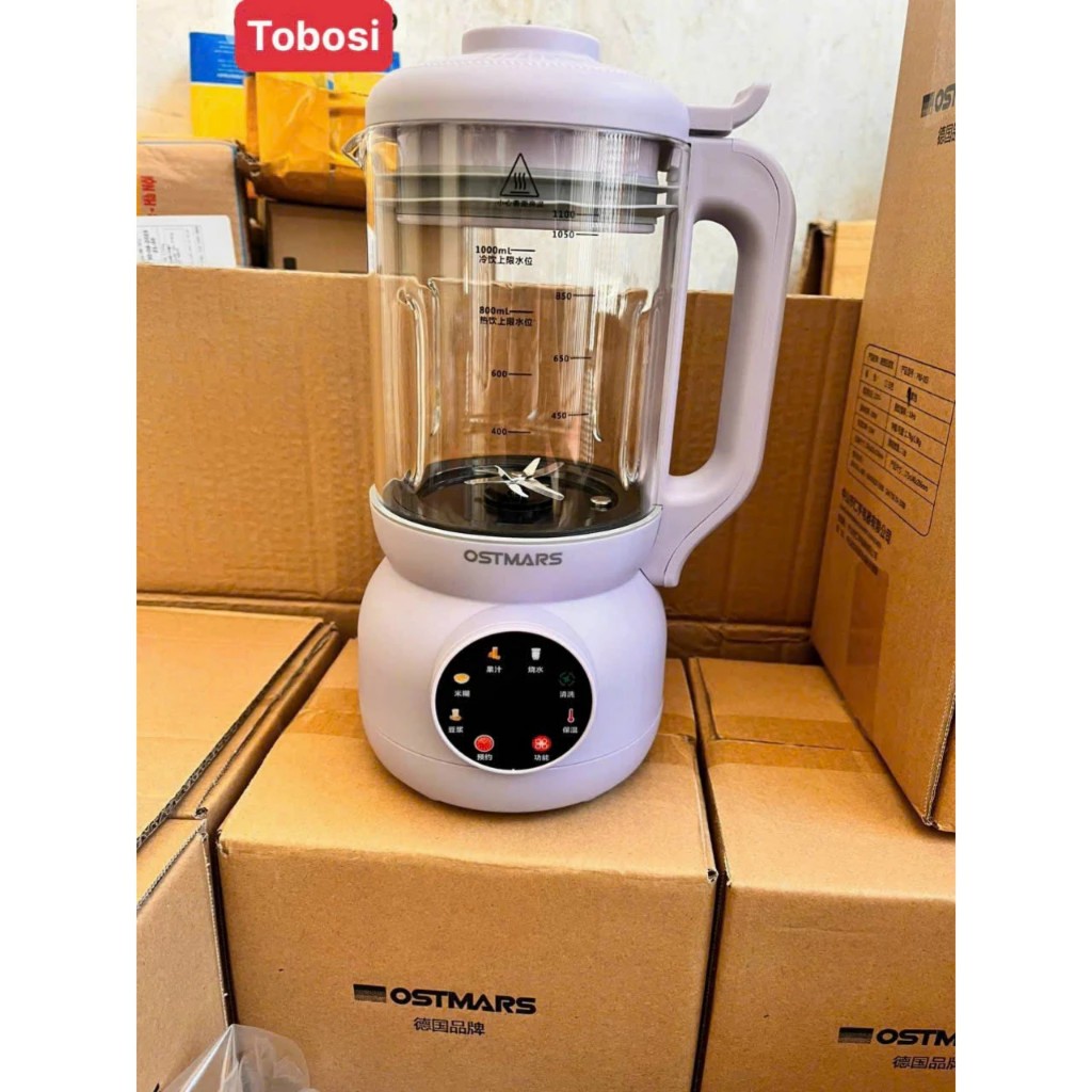 Máy làm sữa hạt OSTMARS 1000ML cối thủy tinh