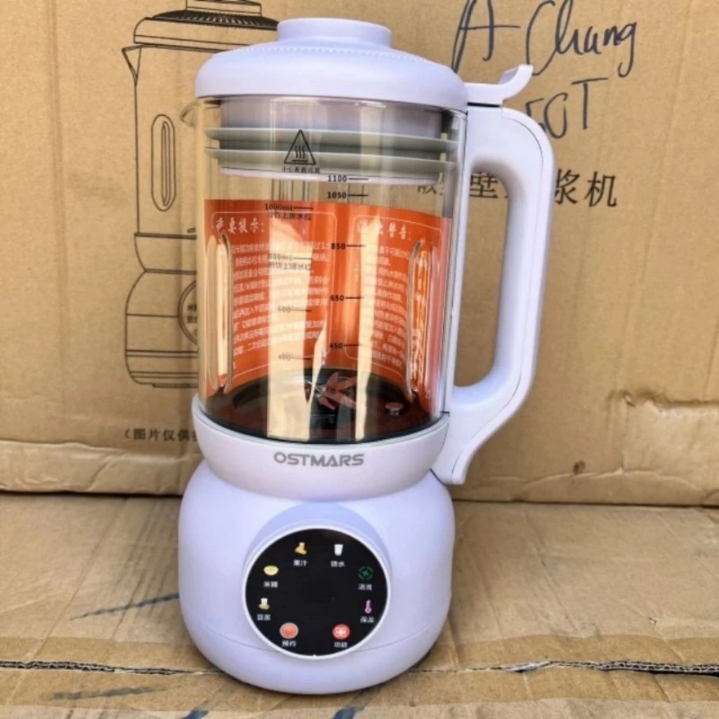 Máy làm sữa hạt OSTMARS 1000ML cối thủy tinh