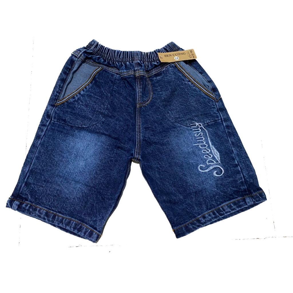 XẢ KHO-SIÊU SALE-Quần jean lửng bé trai từ 15 đến 35kg, họa tiết thêu phong cách, chất liệu mềm, co giãn, bền, đẹp