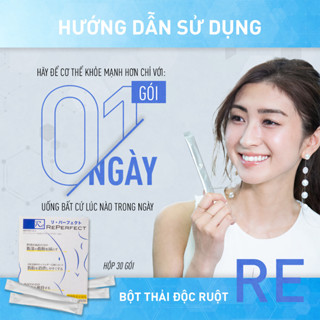 Bột uống thải độc ruột Reperfect, Hỗ trợ tăng cường men tiêu hoá