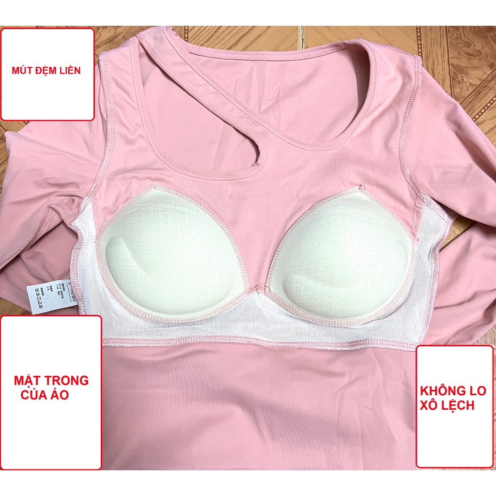 Bộ đồ tập gym nữ  2 món, bộ quần áo tập yoga tôn dáng nâng mông áo dài tay croptop và quần dài