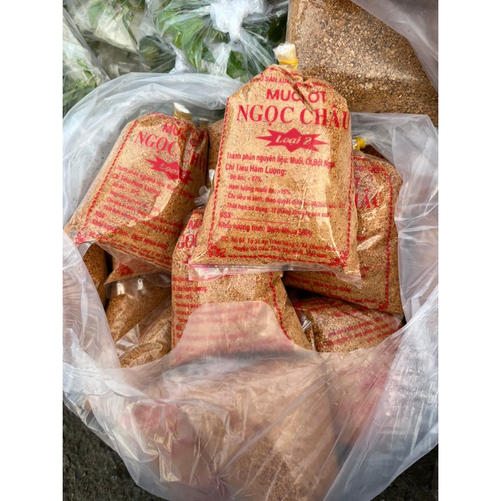 0.5kg Muối Tây Ninh Ngọc Châu, Muối chấm ăn cùng trái cây hoặc bánh tráng ✔