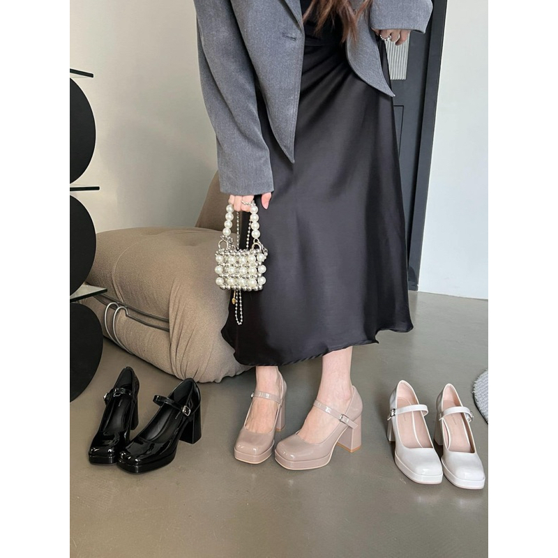 Giày Mary Jane da bóng đế đúp 9p - Bunny Shoes