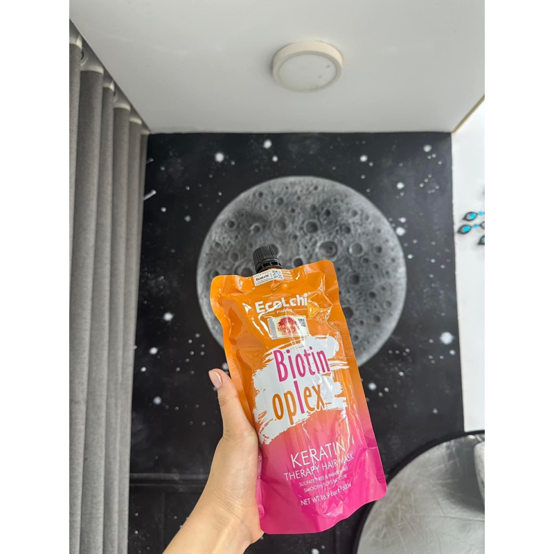 Kem hấp trị liệu Ecolchi Keratin 500ml - Hấp tóc phục hồi cho tóc chắc khỏe, mềm mượt và bóng mượt EC1