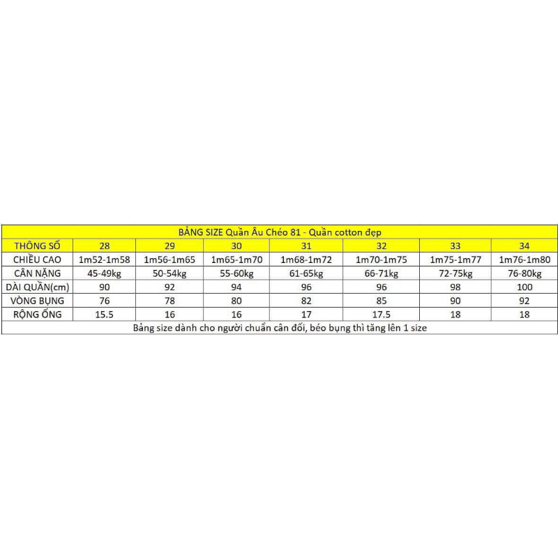 Quần âu cotton