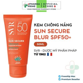 Kem chống nắng trang điểm svr sun secure blur spf50+ che khuyết điểm
