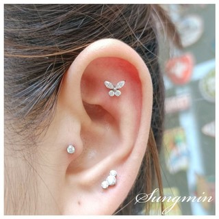 Khuyên tai bướm titan Titanium 16G xỏ khuyên