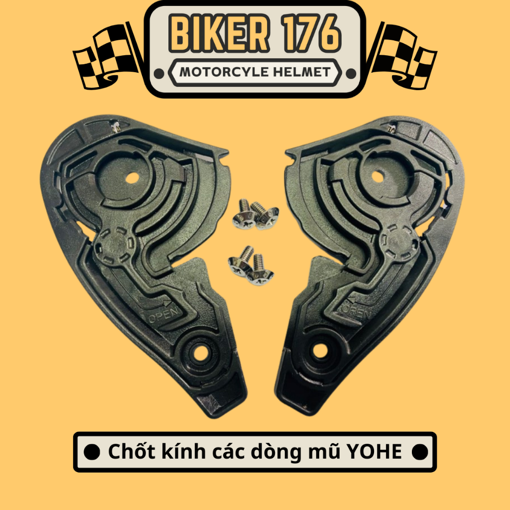 Chốt kính mũ bảo hiểm 3/4 YOHE 878/ YOHE 851/ YOHE 852/ ROC 02 - BIKER 176 - Mũ bảo hiểm chính hãng Vũng Tàu