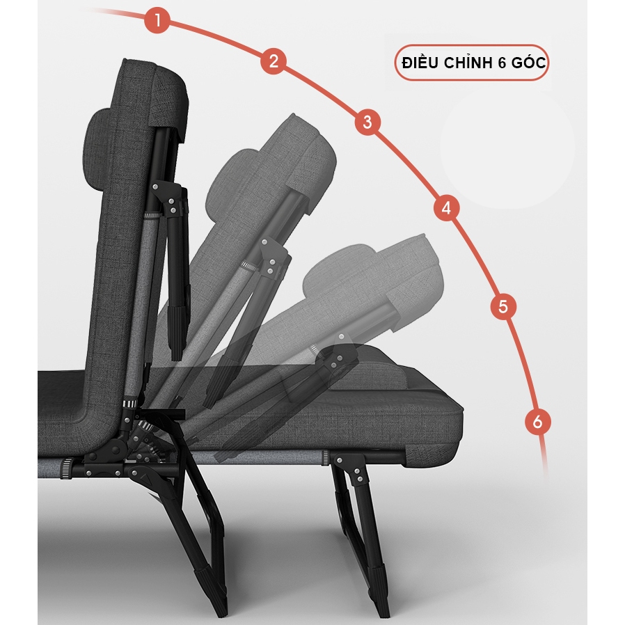 Giường gấp kiêm Ghế văn phòng Kamaso đa năng 2 in 1 ngả 180 độ tiện lợi thư giãn Bảo hành 5 năm