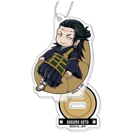 Standee mô hình nhân vật Jujutsu Kaisen - Bandai, Hasepro - Mini Acrylic Stand Yurutto Cusion Series - Geto Suguru