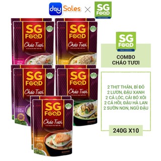 Combo 10 gói Cháo Tươi - Sài Gòn Food (Gói 240gr)