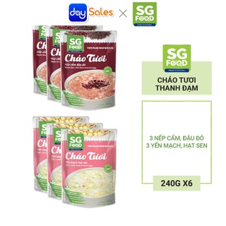 Combo 6 gói cháo tươi thanh đạm - sài gòn food